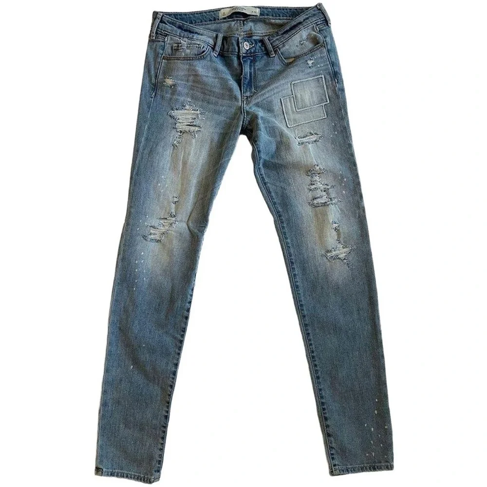 Abercrombie & Fitch Skinny Jeans | Distressed Patchwork